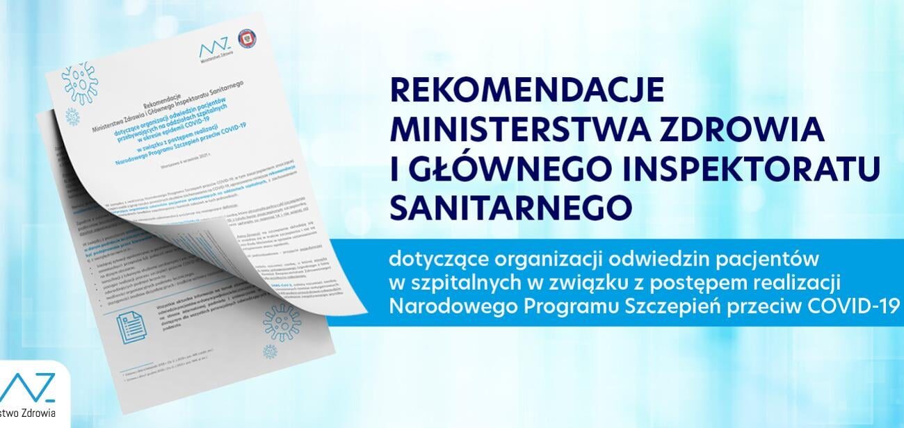 baner reklamowy rekomendacje ministerstwa zdrowie i głównego inspektora sanitarnego