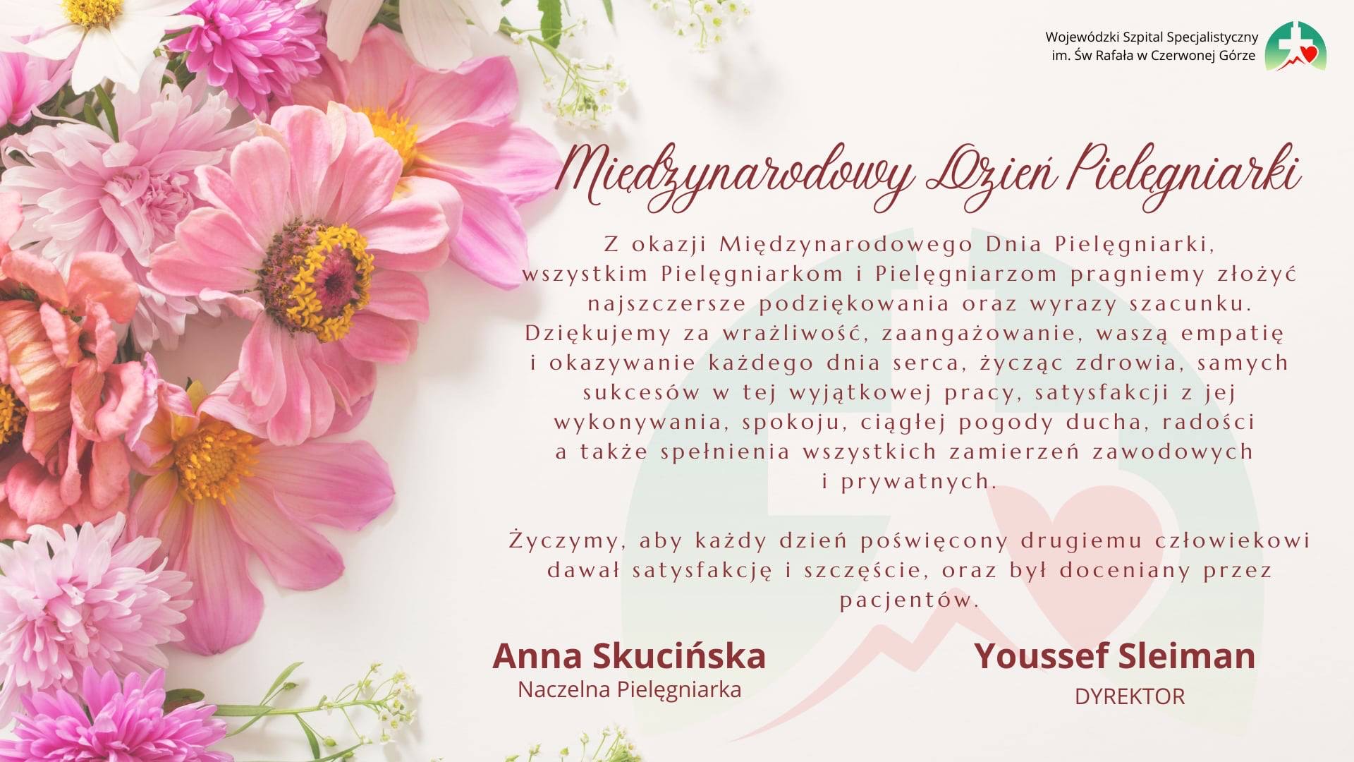 Życzenia z okazji Międzynarodowego Dnia Pielęgniarki
