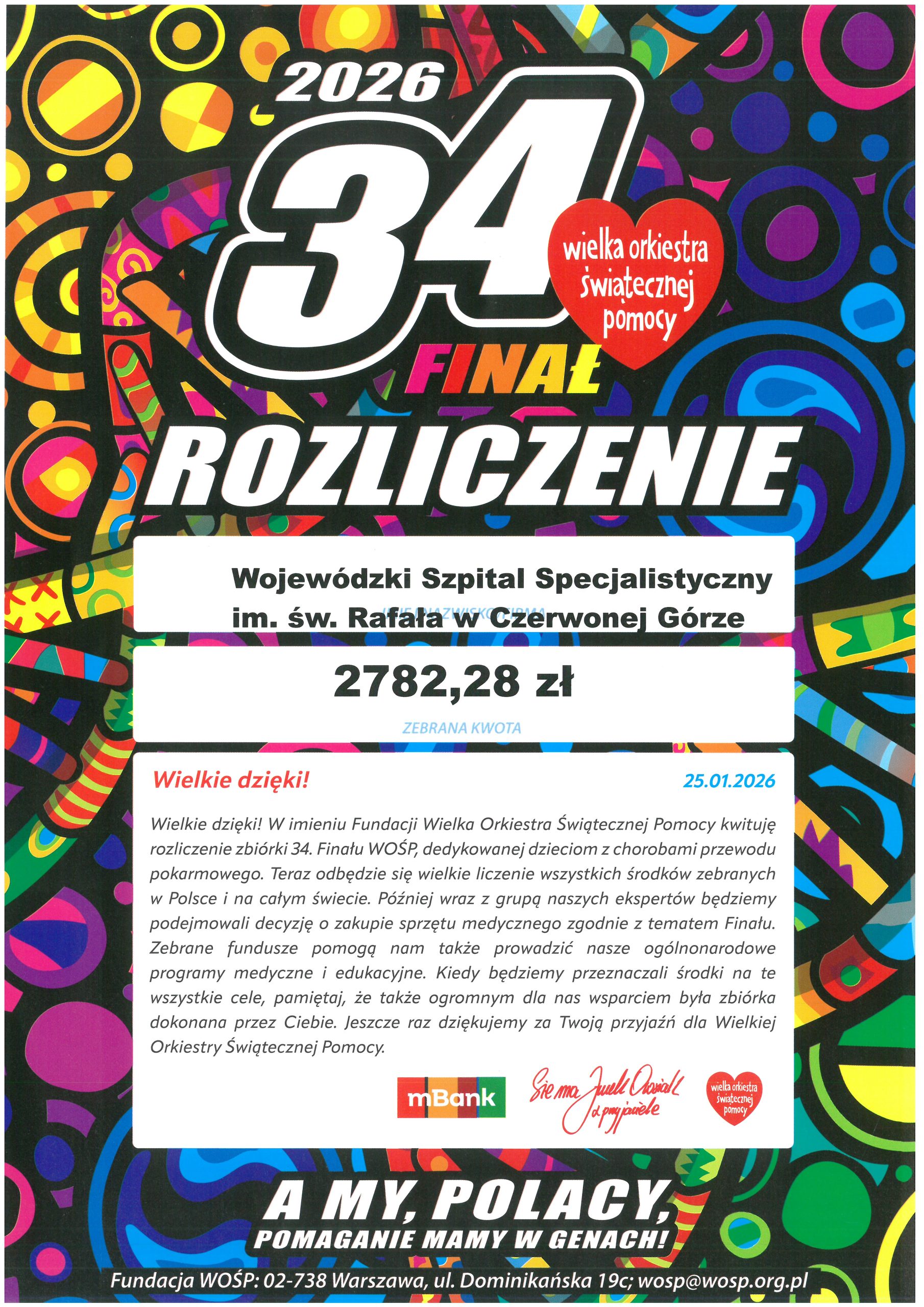 Szpital w Czerwonej Górze znów zagrał z WOŚP – rekordowa kwota zebrana do puszki