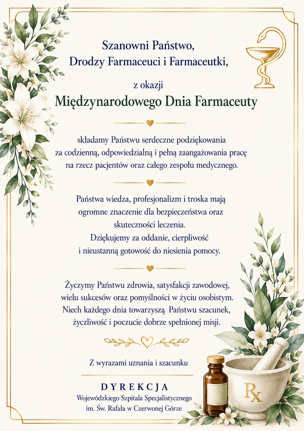 Międzynarodowy Dzień Farmaceuty w Szpitalu w Czerwonej Górze
