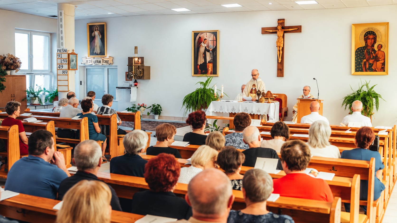 34 lata posługi ks. Piotra Markielowskiego. Msza Święta Dziękczynna w Wojewódzkim Szpitalu Specjalistycznym im. Św. Rafała w Czerwonej Górze